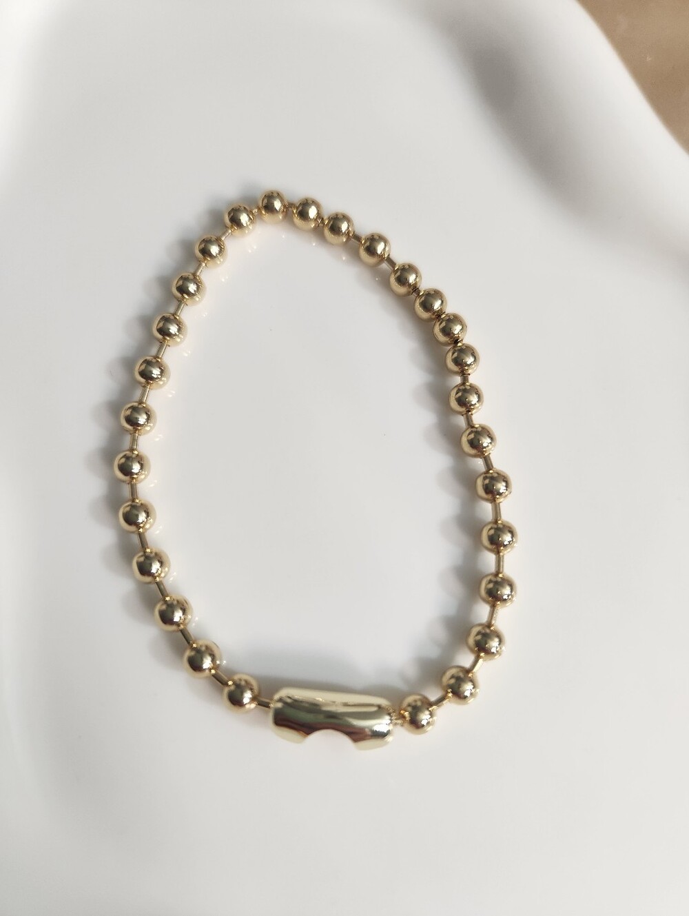 14k Gold Plated Ball Chain Bracelet